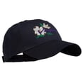 thumbnail image 5 of USA State Virginia Flowers Dogwood Embroidered Organic Cotton Cap - Navy OSFM, 5 of 5