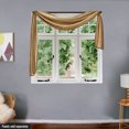 thumbnail image 4 of Woven Trends Ombre Curtains, Valances for Windows, Luxurious Scarf Valance, Voile Semi-Sheer Window Curtains, Livingroom, Bedroom or Kitchen, 144" x 50" Extra Long Scarf, Sand, 4 of 5