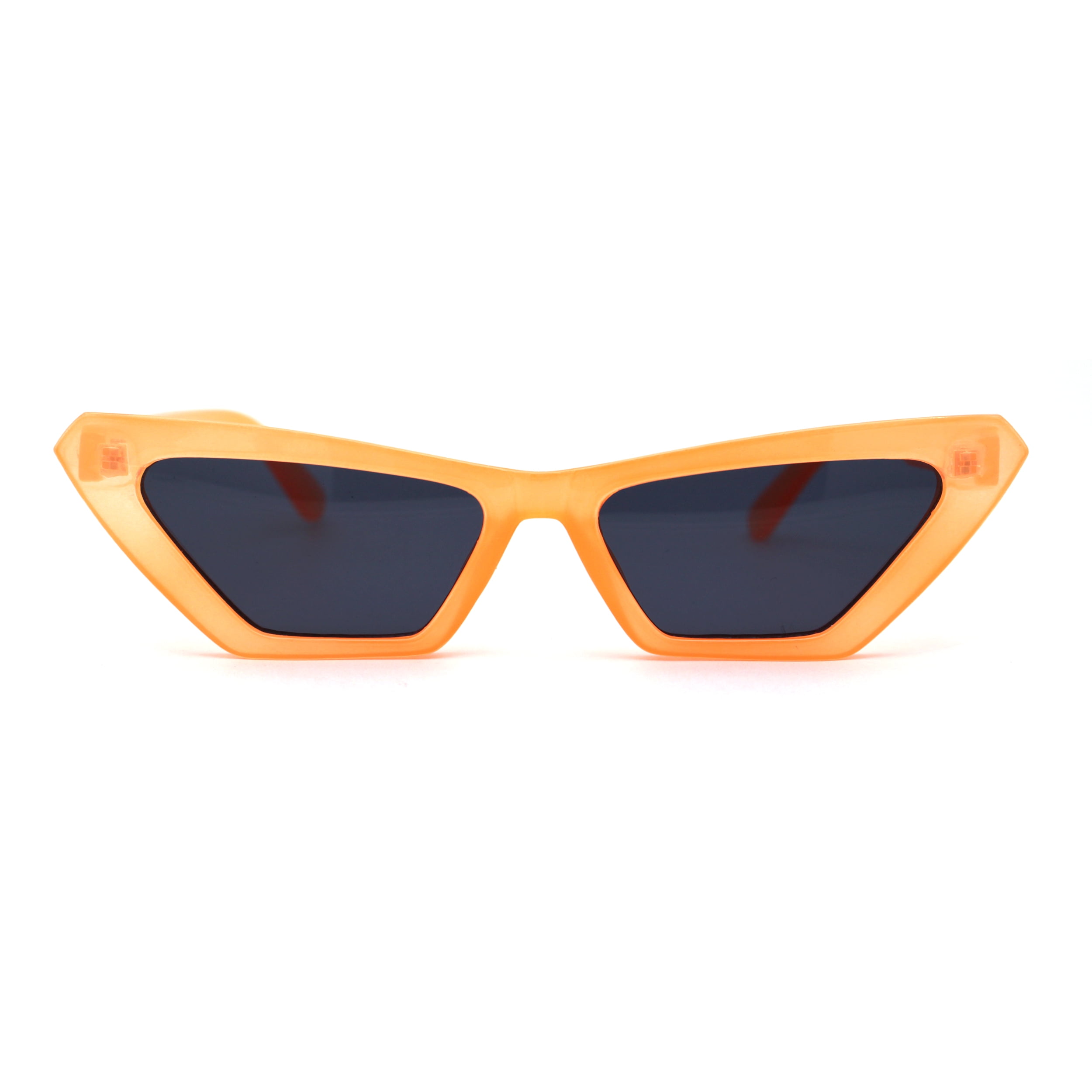 Womens Neon Pop Color 80s Squared Cat Eye Sunglasses Orange Black Womens Neon Pop Color 80s Squared Cat Eye Sunglasses Orange Black