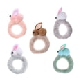 thumbnail image 3 of KAKOWELY 5Pcs Easter Rabbit Hair Ring Plush Hair Bands Hair Rope Ponytail Holders,4.33"X2.36"X0.79", 3 of 5