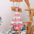 thumbnail image 5 of Sijiali Christmas Tree Wooden Hanging Ornaments Xmas Party Creative Letter Color Pendant, 5 of 10