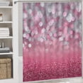 thumbnail image 5 of 4 Piece Bathroom Rug Set with Shower Curtain Pink And Silver Glitter Print (No Glitter) Shower Curtain And Rugs Shower Curtain Set Luxury Colorful Bathroom Shower Curtains Sets for Bathroom Decor, 5 of 8