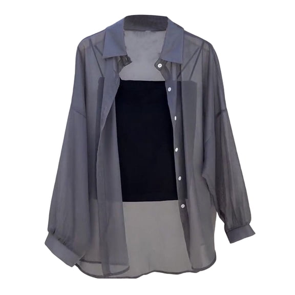Quixlent Women Sunscreen Coat Single-breasted Lapel Ice Silk Anti-UV Thin Long Sleeve Great Breathability Pure Color Quick-drying Cycling Camping Jacket