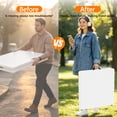 thumbnail image 6 of 4ft Folding Table, Fold-in-Half Plastic Table, Heavy-Duty Portable Utility Table with Adjustable Height Steel Legs & Carry Handle for Party, Camping, Picnic, Indoor Outdoor Use (White), 6 of 8