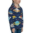thumbnail image 3 of Pofeuu Planets and Stars Print Kids Pullover Hoodies Warm Thick Hooded Sweatshirt with Packet for Boys Girls-Medium, 3 of 6