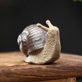 thumbnail image 4 of Adornos en miniatura de caracol en miniatura de paisaje de bonsái de cerámica, decoración de escritorio de té, accesorios de jardinería El 1.8x4.5x2.2cm CUTICAT Paisaje de caracoles, 4 of 8