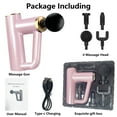 thumbnail image 4 of Syenll Massage Gun, Massage Gun Deep Tissue, Percussion Massage Gun with 4 Heads and 6 Speeds, Handheld Massager for Athletes Pain Relief, Pink, 4 of 8