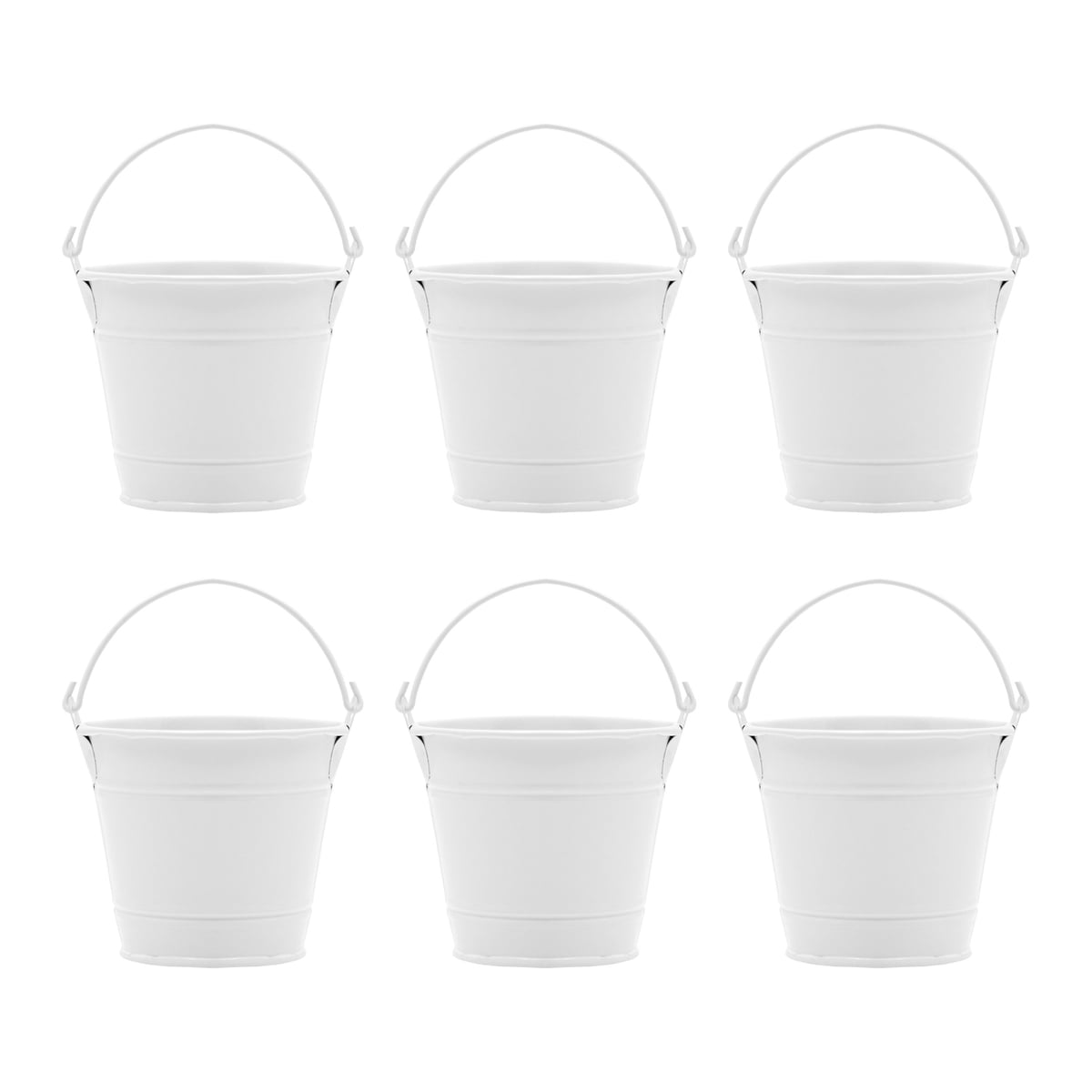 6 Pack Pink Mini Galvanized Buckets with Handles for Party Favors, Wedding  Decorations, Easter Centerpieces (3.5 x 3 In)