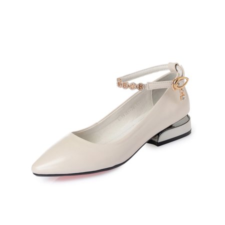 

Tenmix Women Comfort Pump Party Block Heeled Heels Office Anti-Slip Pumps Beige-2.5 cm 8.5