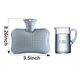thumbnail image 3 of Hot Water Bottle With Soft Fleece Cover Portable Reusable Hand Warmer And Relieve Menstrual Cramps Or Muscle Aches Banmo, 3 of 5