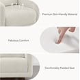 thumbnail image 3 of CHITA Swivel Accent Chair Armchair with Back Cushion,Fabric in Pearl White, 3 of 12