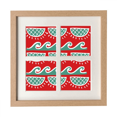 thumbnail image 1 of Red Green Wave Mexico totems antigua civilización dibujo Pantalla de escritorio de pared de marco 4 aperturas, 1 of 4