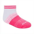 thumbnail image 6 of Skechers Kids Girls' 6 Pack 1/2 Terry Low Cut Socks, White/Bright Pink, 5-6.5, 6 of 8