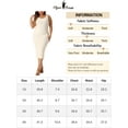 thumbnail image 6 of DARING DIVA Plus Size Sweater V Neck Ribbed Knit Bodycon Dress 1X Beige, 6 of 6