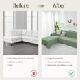 thumbnail image 4 of Sectional Couch Covers for Sectional Sofa L Shaped Sofa Cover Blanket 2 Pieces L Shape Furniture Protector for Pets Dogs(Sage, Large), 4 of 17