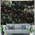 thumbnail image 4 of Orinice Cute Cat Tapestry Wall Hanging Unique Style Graphic Tapestries Home Wall Decor Art for Living Room Bedroom Apartment Farmhouse Dorm 60x50inch, 4 of 6