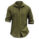 thumbnail image 4 of Men's Solid Color Striped Long Sleeve Shirt Men's Casual Fashion ShirtM, 4 of 4