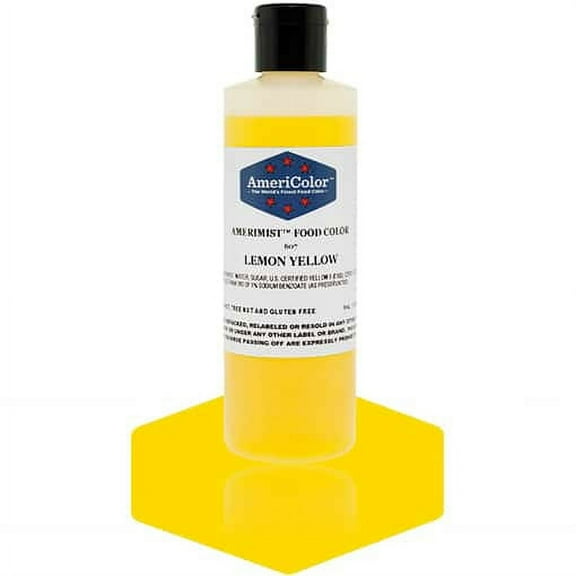 AmeriColor AmeriMist Lemon Yellow, 9 Ounce, Airbrush Food Color