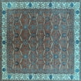 thumbnail image 1 of Ahgly Company Indoor Square Oriental Light Blue Industrial Area Rugs, 8' Square, 1 of 4