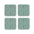 thumbnail image 1 of Lsque Dachshund Dog Puppy Pattern 4" Drink Coasters Set of 4, PVC Leather Absorbent Coasters, Table Coaster Set Decorative Coffee Cup Coasters Housewarming Gift-Square, 1 of 6
