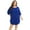 Blue, variant on Miyanuby Womens Plus Size Nightgowns Sleepwear Soft Plus Size Sleep Shirt Short Sleeve Night Shirt Sleep Dress Crewneck Loungewear Oversized Night Gowns Asymmetrical Hem Lounge Dress, XL-4XL