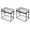 Black-2pc-M, variant on White Clear Thick Plastic Storage Box with Firm Hinged Lid, Heavy Duty Space Saving Sorter for Reading Books Daily Garments Play Balls and Household Sundries