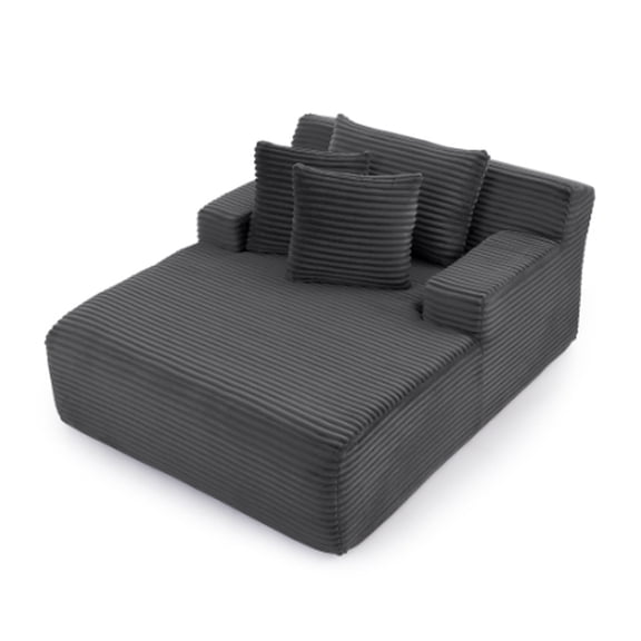 Velvet Fluffy Lazy Lounge Chair No Assembly Modern Indoor Sofa