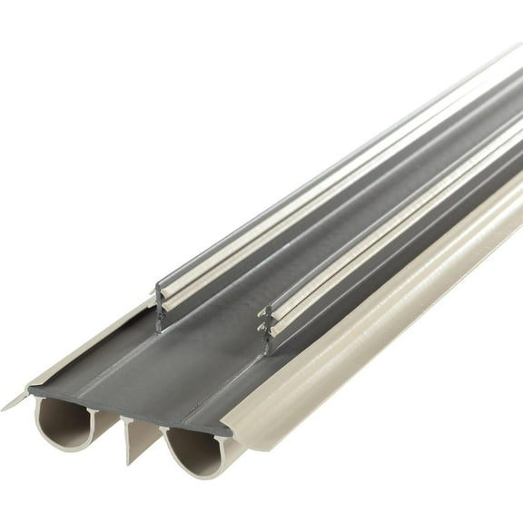 MMZP 43820 Vinyl Concealed Kerf/Channel Fit Under Door Seal, Easy-to-Install Draft Stopper, Energy-Saving Door Insulation, Noise Reduction, Ideal for Home (36 Inch, Beige)