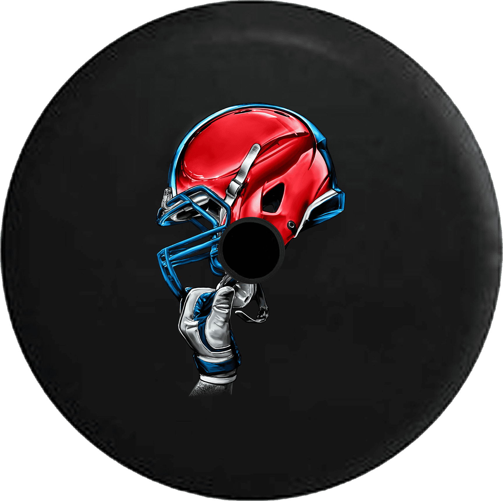 2018 2019 Wrangler JL Backup Camera Football Helmet Raised in the Air Victory Championship Spare