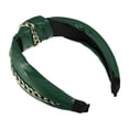 thumbnail image 6 of Unique Bargains 1 Pcs Women Knotted Headbands Fashion Vintage Knotted PU Leather Hair Hoop Hair Accessories Green, 6 of 7