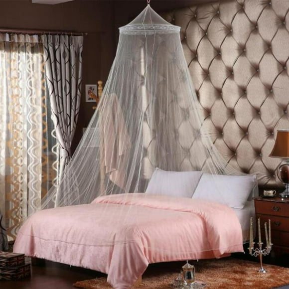 ANGGREK Bed Mosquito Net,Round Dome Mesh Lace Mosquito Net Bed Canopy Bedding Netting Children Girls Room Decoration,Bed Canopy