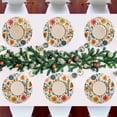 thumbnail image 7 of Ryvnso Floral Flowers Round Plate Mats Dining Table Placemat Set of 4 for Holiday Decoration, 7 of 7