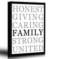 thumbnail image 1 of wall26 Family Values Artwork - Graphic Print - Striking Contrast Lettering - Modern Artwork - Canvas Art Home Decor - 32x48 inches, 1 of 3