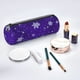 thumbnail image 2 of Easygdp Dark Purple Snowflakes para Estuche de Lápices Cilíndrico de Cuero con Cremallera, Organizador de Lápices de Cuero para Escuela, Oficina y Viajes, 2 of 6