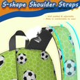 thumbnail image 5 of Soccer and Net Green Pattern 17" School Backpacks for Teens,Waterproof Oxford Fabric,S-Shape Padded Straps for School,Travel,Hiking,Camping, 5 of 6