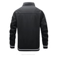 thumbnail image 2 of Chaqueta de hombre con cuello alto de moda casual a rayas., 2 of 3