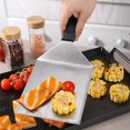 thumbnail image 1 of ¡Ofertas del día! Espátula Topliu de acero inoxidable para teppanyaki, filetes, hamburguesas, platos, pizza, pasteles, pizza para hornear, 1 of 6