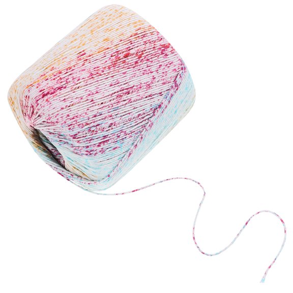 TEHAUX Soft Cotton Yarn for Knitting, Multi-Color Hand Knitters Craft Yarn, Ideal Festive , 1 Roll