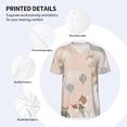 thumbnail image 3 of KLL Animals Riding Across The Sky1 for Men's Baseball Shirts,Short Sleeve Casual Shirts Button Down Shirt for Men Beach Summer Wedding Shirt-Medium, 3 of 7