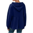 thumbnail image 3 of FAIWAD Hoodies for Women Long Sleeve Drawstring Peplum Hem Loose Hooded Sweatshirts Casual Babydoll Pullover Tops, 3 of 9