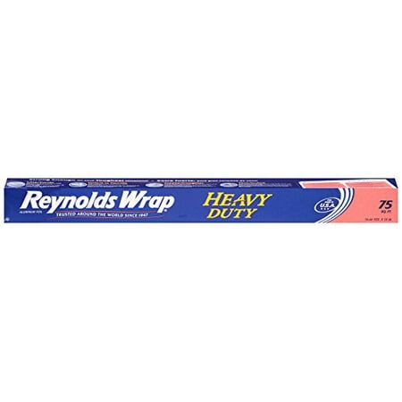 - Reynolds Wrap Heavy Duty Aluminum Tin Foil, 75 Square Feet