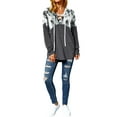 thumbnail image 4 of SLADYGLD Women Lace Up Camouflage Colorblock Hooded Long Sleeve Top, 4 of 4