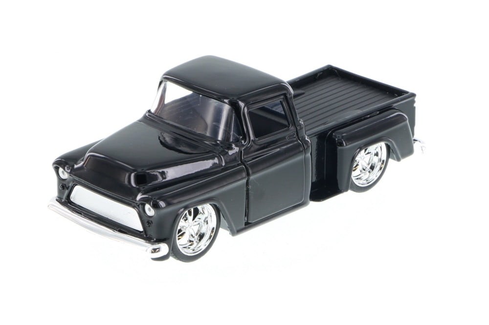 JADA DUB CITY 1955 CHEVY STEPSIDE MATTE BLACK 1/24 DIECAST CARS NEW WITHOUT BOX