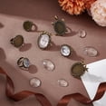 thumbnail image 2 of 16set 4Style Blank Rings Base Making Kit Bird Tortoise Flower Ring Adjustable Blank Rings with Glass Cabochons Bronze Flat Round Blank Ring Components Base Bezel Tray, 2 of 6
