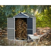 Palram - Canopia SkyLight 6' x 3' Polycarbonate/Aluminum Storage Shed - Gray