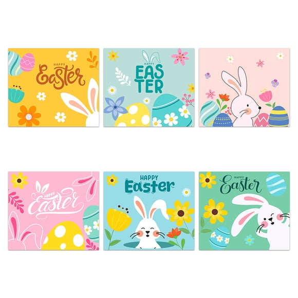 Water Bottle Stickers,Large Water Bottle Easter Water Bottle Label Stickers 6Pcs Easter Bunny Drink Bottle Caps Decorations for Water Bottle Caps Easter Themed Label Stickers