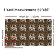 thumbnail image 2 of Cow Print Fabric by the Yard, Retro Floral Upholstery Fabric, West Southwest Western Decorative Fabric, Cowhide Bull Cattle Outdoor Fabric, Farmhouse Animal Skin Waterproof Fabric, Brown, 10 Yards, 2 of 5