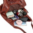 thumbnail image 2 of Bolso de mano retro de piel suave, bolso de hombro sencillo de gran capacidad para mujer, bolso de mano con múltiples compartimentos, 2 of 6