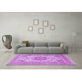 thumbnail image 3 of Ahgly Company Indoor Square Medallion Purple Traditional Area Rugs, 7' Square, 3 of 4