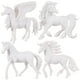 thumbnail image 1 of FELTECHELECTR 4 piezas de manualidades para niños, juguetes de pintura, esculturas de unicornio blanco, regalos de fiesta, 1 of 6